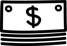 Money Stack Hand Drawn Outline Sticker Svg Vector, Free Vectors File